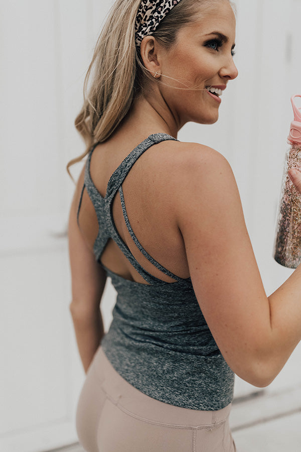 Back At It Tank in Dark Grey-Beginning Fashion