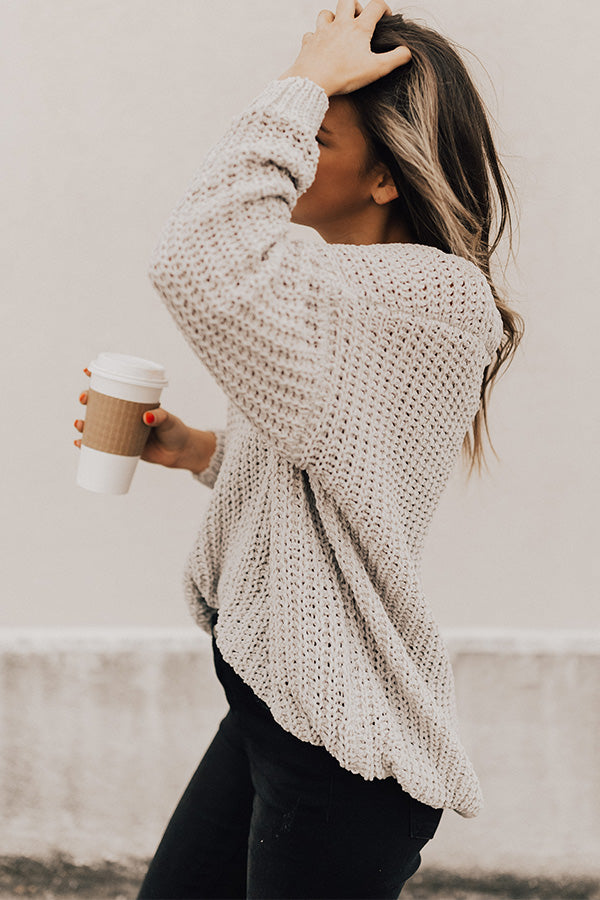 Eye Candy Tunic Sweater in Grey-Beginning Fashion