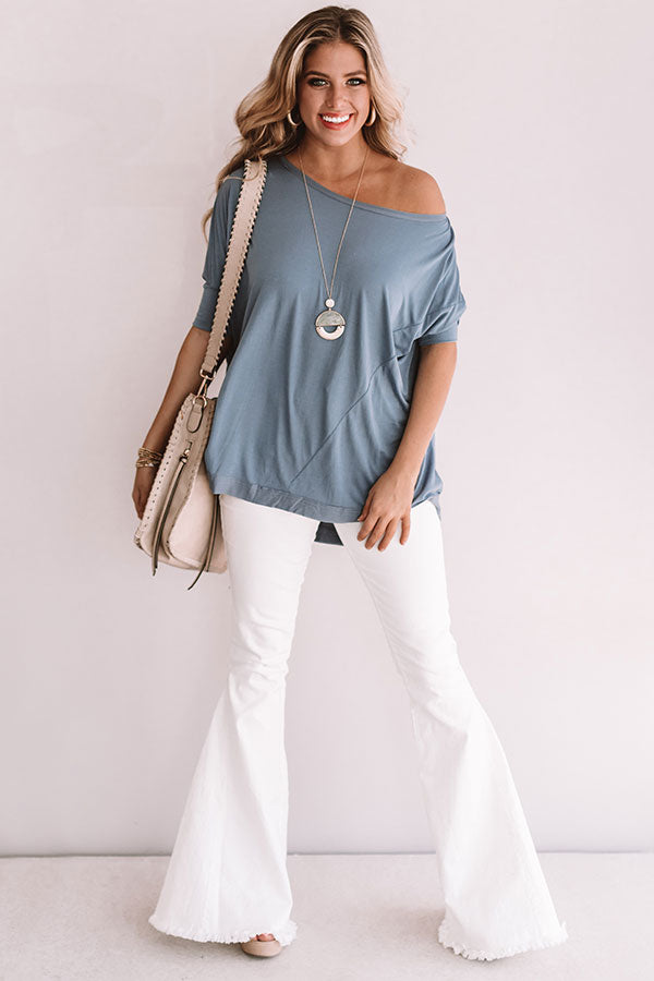Bright Idea Shift Top in Slate-Beginning Fashion