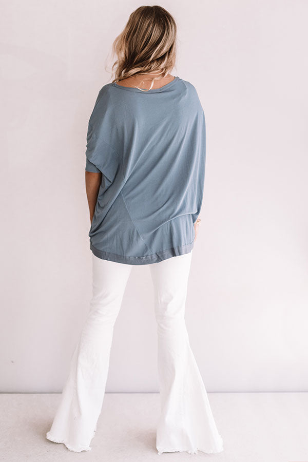 Bright Idea Shift Top in Slate-Beginning Fashion
