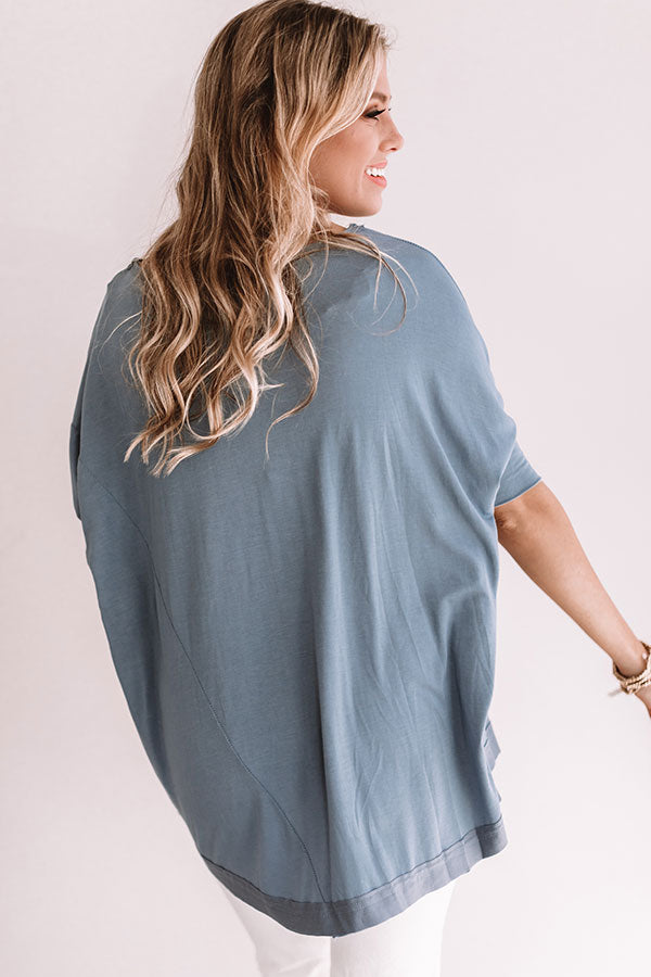 Bright Idea Shift Top in Slate-Beginning Fashion