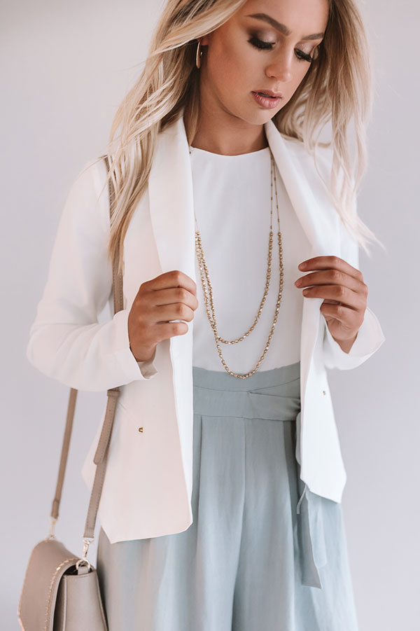 Fashion Week Blazer in White-Beginning Fashion