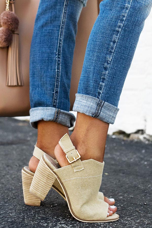 Hamptons Chic Peep Toe Heel-Beginning Fashion