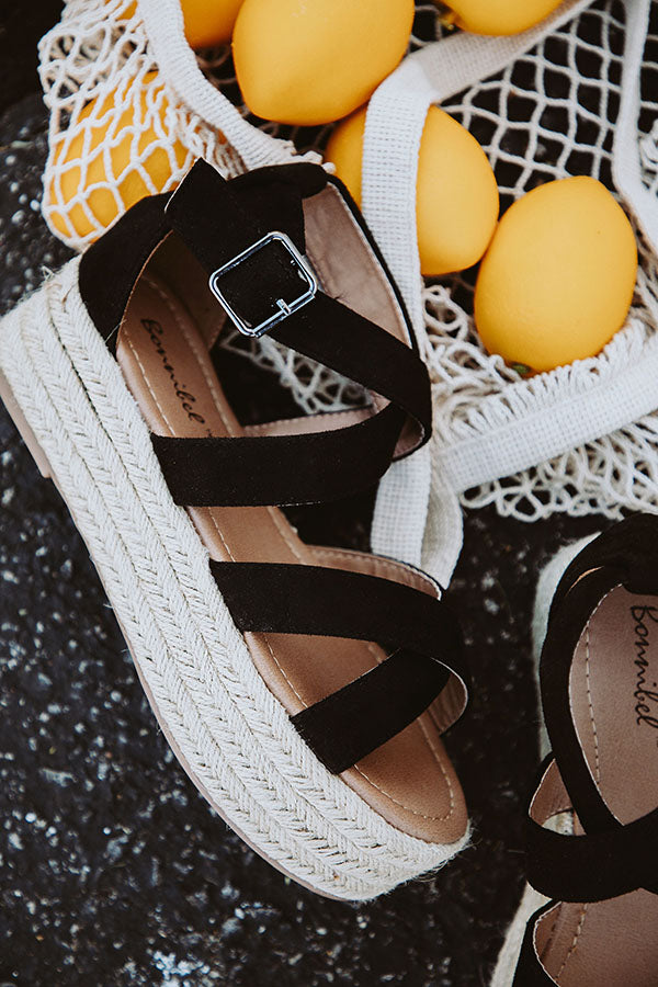 Catalina Island Espadrille in Black-Beginning Fashion