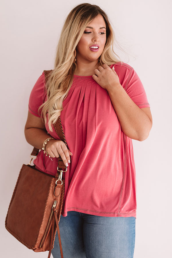 Call Me Comfy Shift Tee in Rose-Beginning Fashion