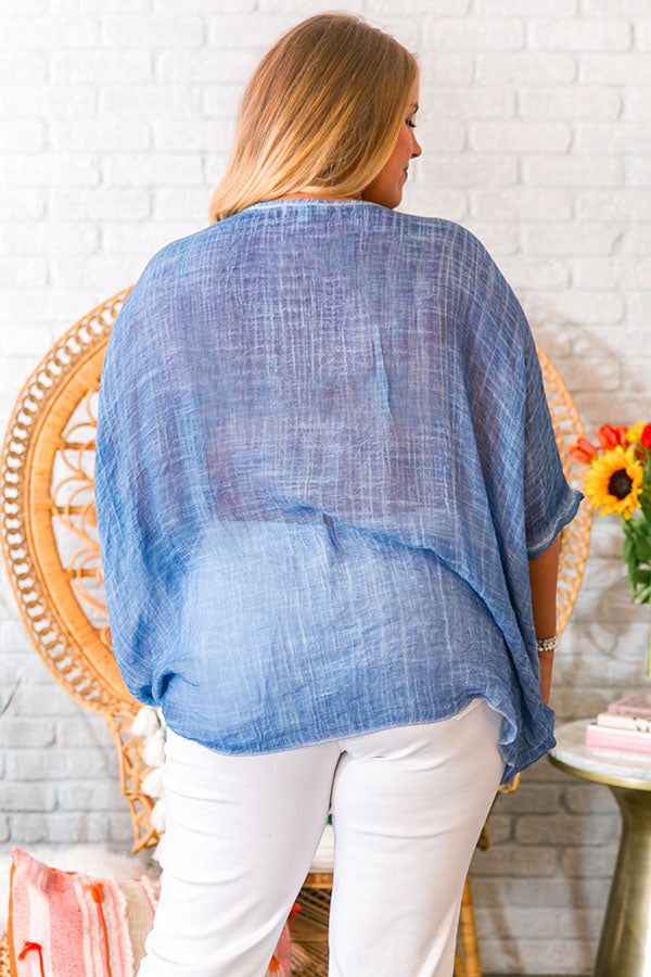 Breezy Babe Shift Tunic In Blue-Beginning Fashion