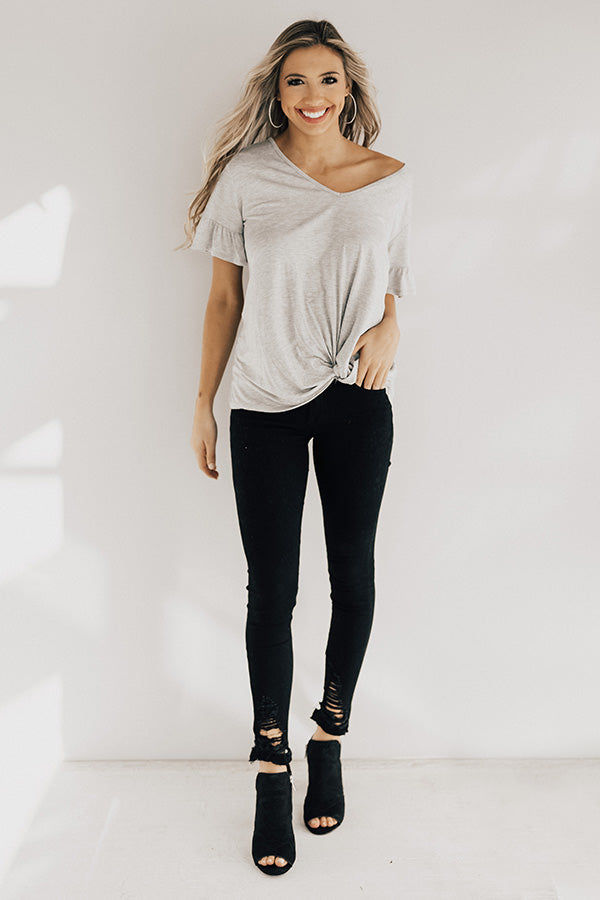 Backstage Party Shift Top in Grey-Beginning Fashion