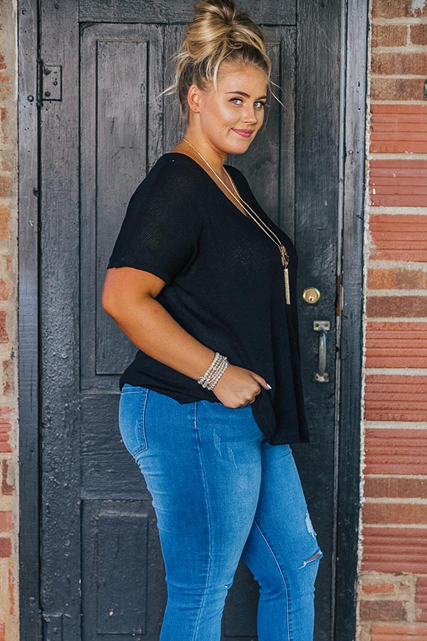 Haute Hustle Shift Tee in Black-Beginning Fashion