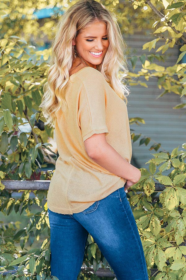 Haute Hustle Shift Tee in Honey-Beginning Fashion