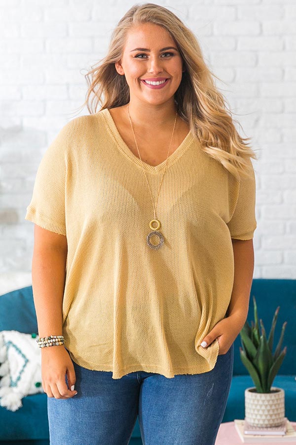 Haute Hustle Shift Tee in Honey-Beginning Fashion