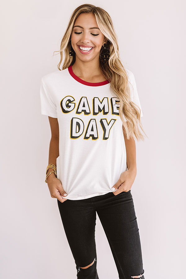 Game Day Shift Tee in Ivory-Beginning Fashion