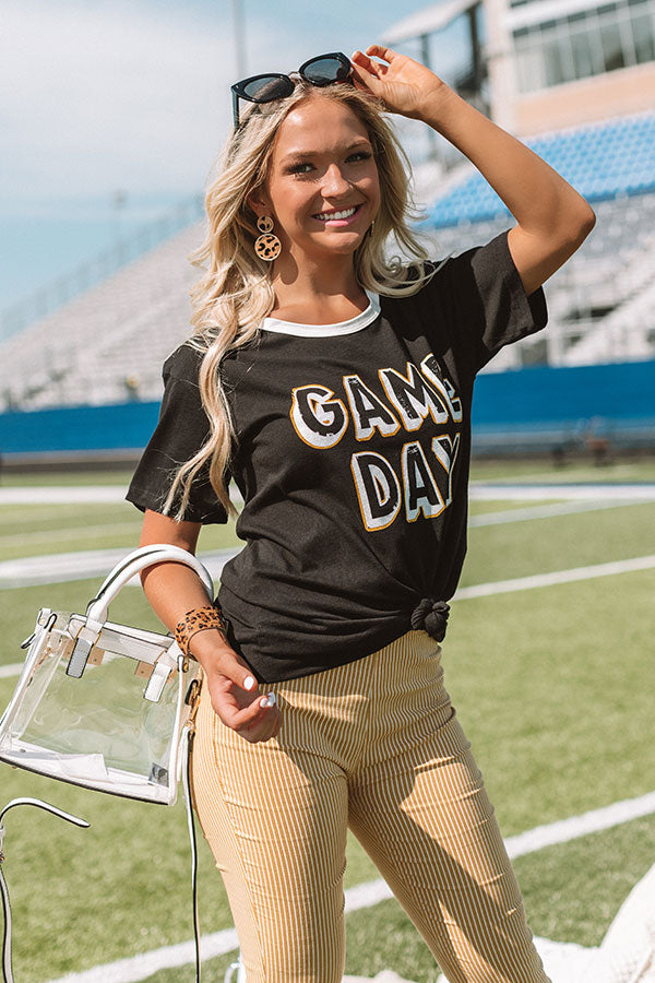 Game Day Shift Tee in Black-Beginning Fashion