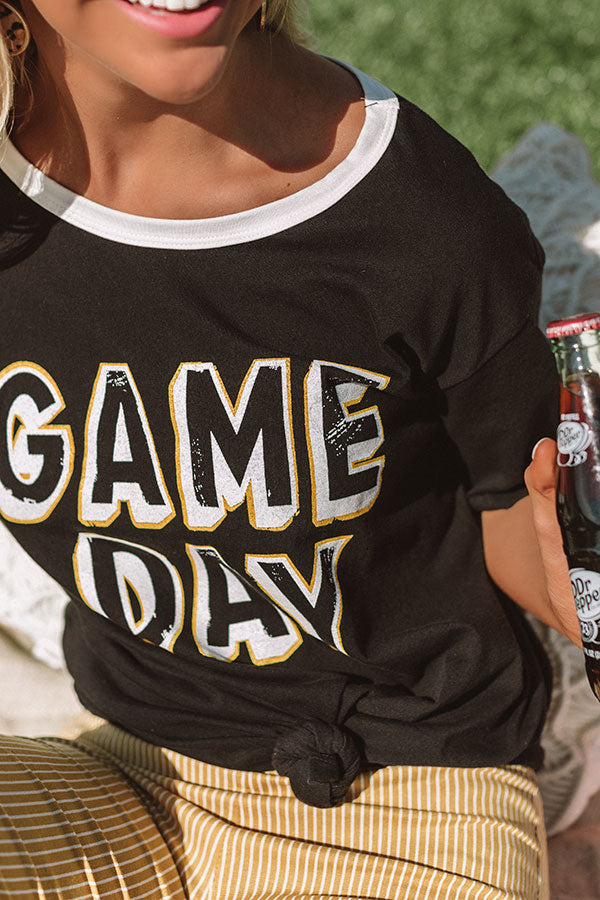 Game Day Shift Tee in Black-Beginning Fashion