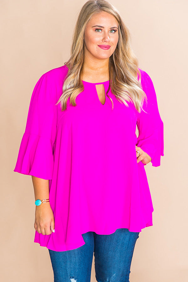 Cali Wine Time Shift Top Curves-Beginning Fashion