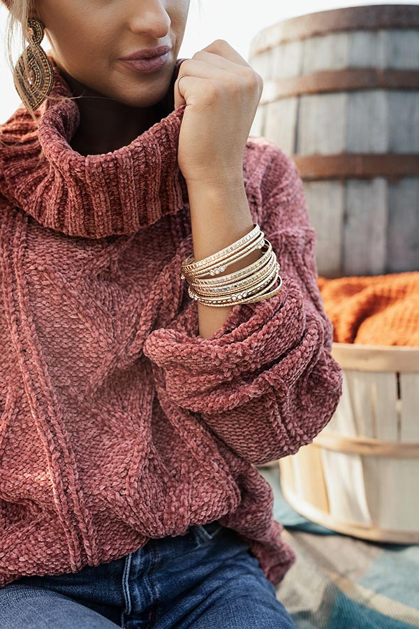 Hello Prosecco Bangle Set-Beginning Fashion