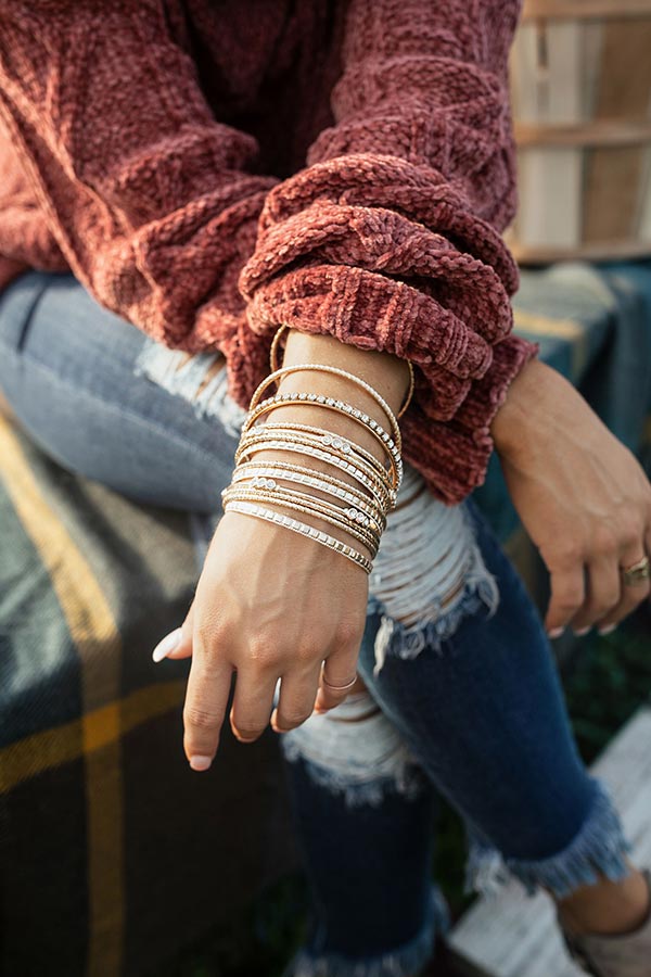 Hello Prosecco Bangle Set-Beginning Fashion