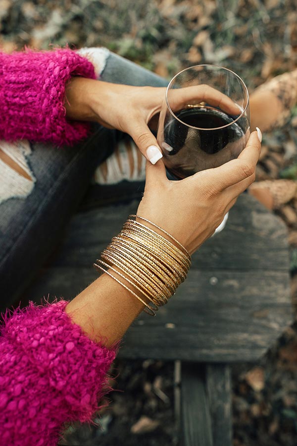 Champagne On Ice Bangle Set-Beginning Fashion