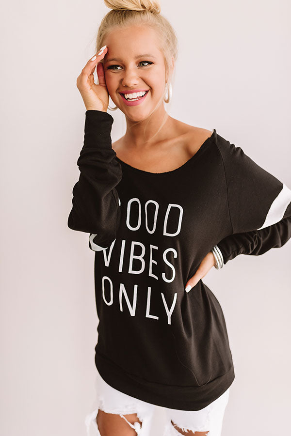 Good Vibes Varsity Shift Tee-Beginning Fashion