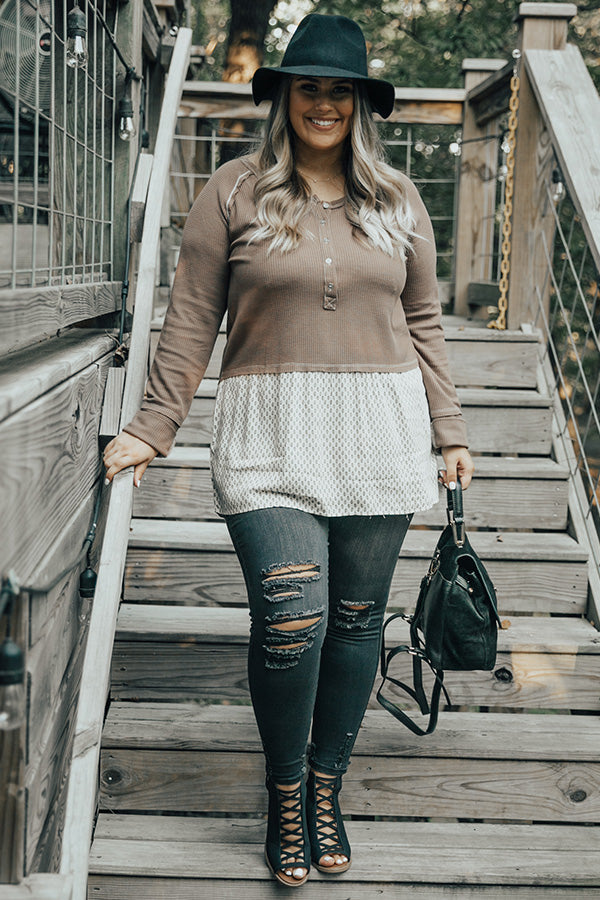 Campfire Wine Nights Shift Top  Curves-Beginning Fashion