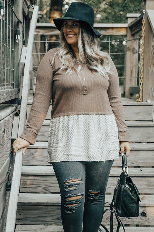 Campfire Wine Nights Shift Top  Curves-Beginning Fashion