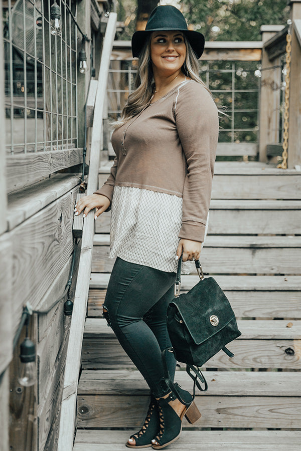 Campfire Wine Nights Shift Top  Curves-Beginning Fashion