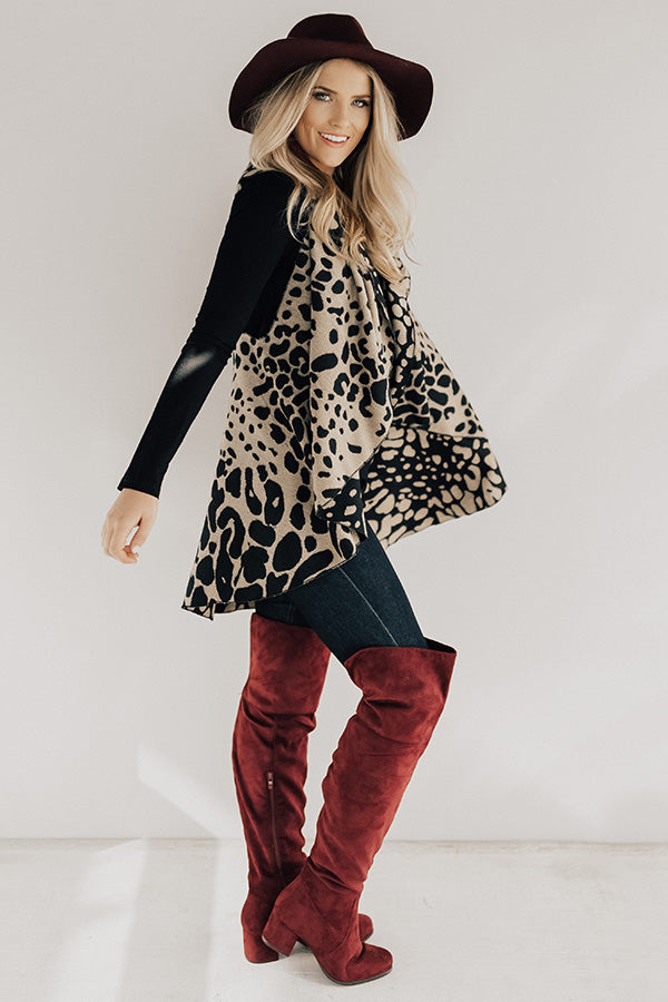 Babe Alert Reversible Leopard Vest-Beginning Fashion