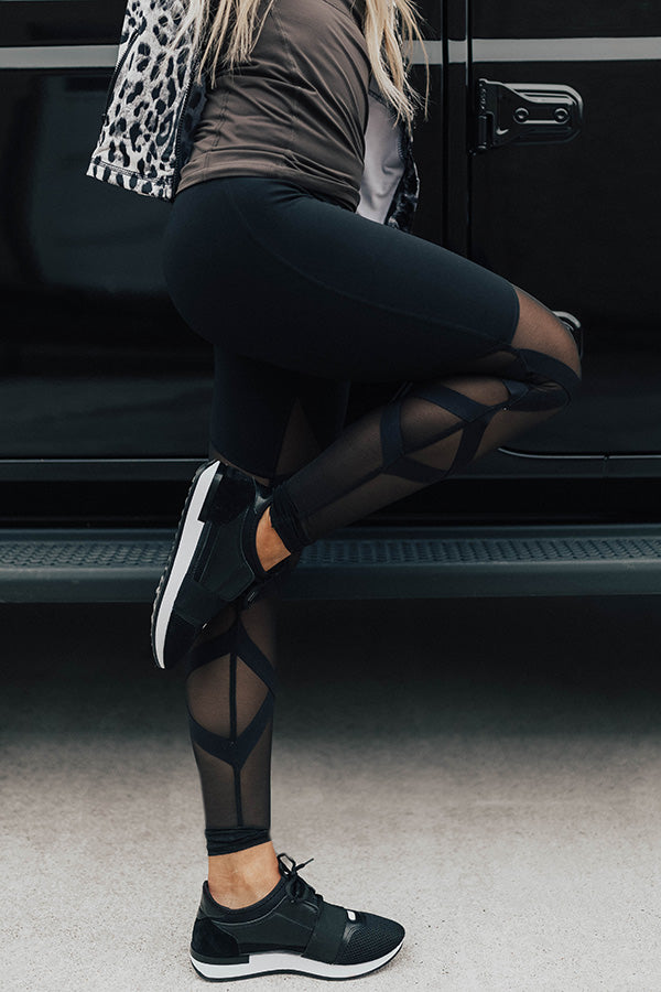 Are You Ready For It?! Mesh High Waist Active Legging-Beginning Fashion