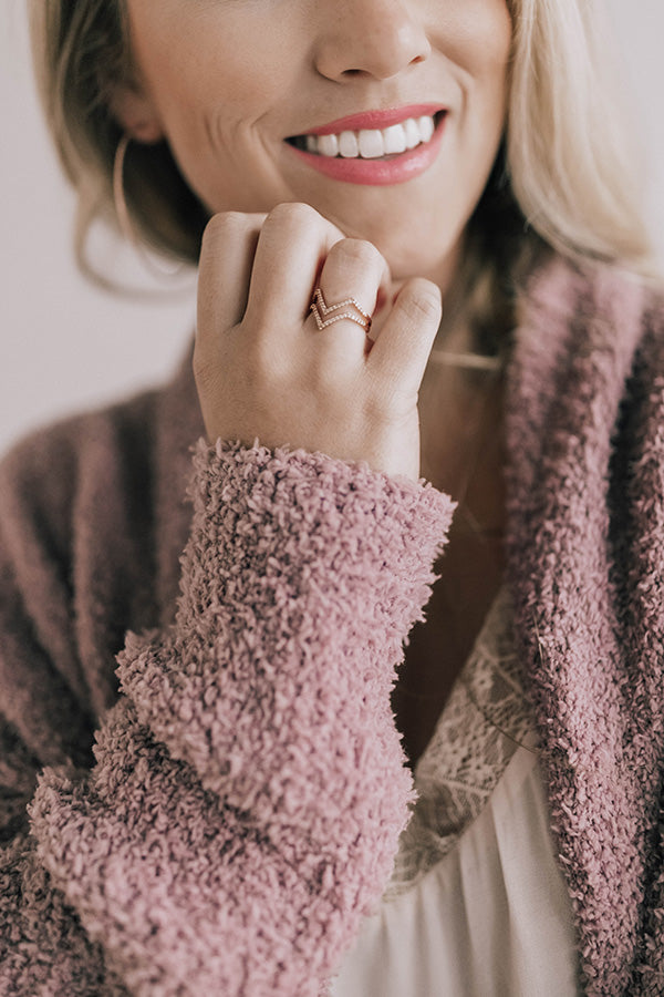 Beverly Hills Chic Ring In Rose Gold-Beginning Fashion