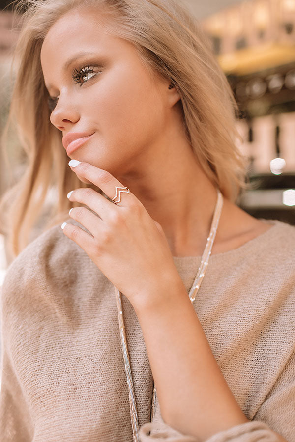 Beverly Hills Chic Ring In Gold-Beginning Fashion