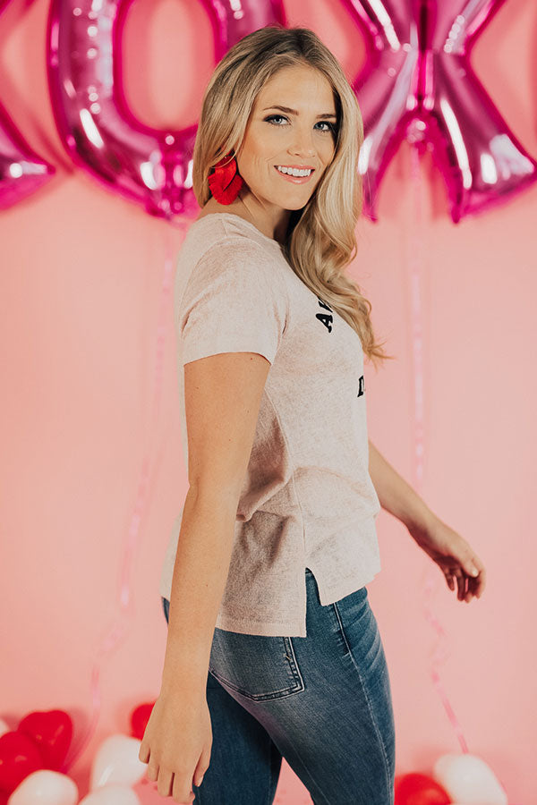 Available For Dinner Knit Tee-Beginning Fashion