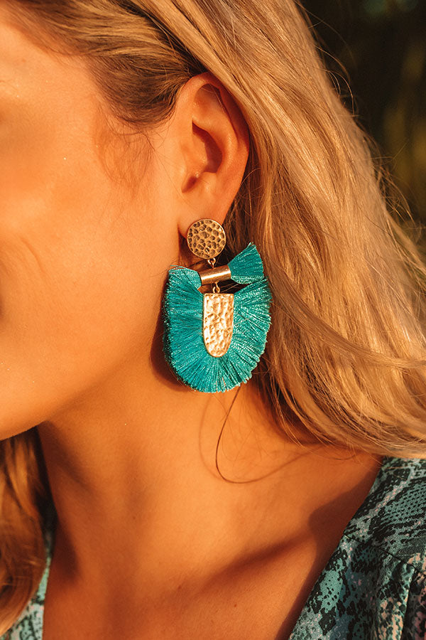 Cirque De Chic Earrings In Ocean Blue-Beginning Fashion
