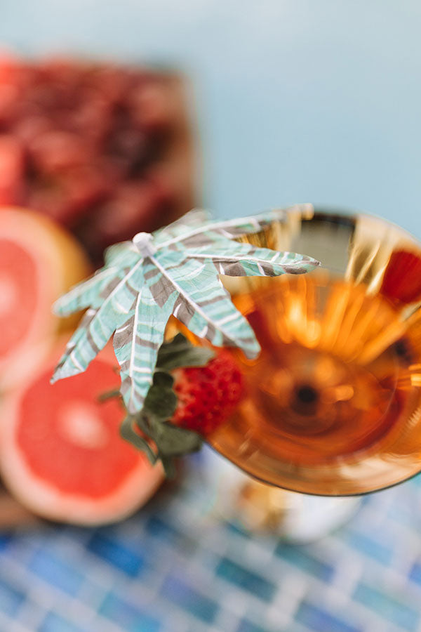 Banana Palm Cocktail Umbrellas-Beginning Fashion