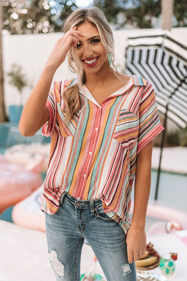 Beach Club Stripe Top-Beginning Fashion