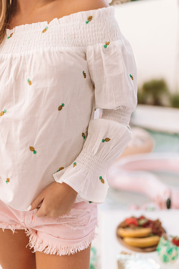 Beach Vibes Embroidered Shift Top-Beginning Fashion