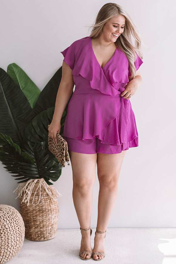 Bright Lights, Big City Wrap Romper Curves-Beginning Fashion