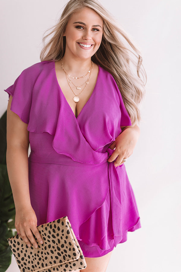 Bright Lights, Big City Wrap Romper Curves-Beginning Fashion