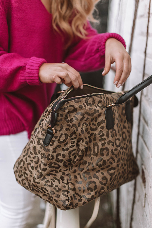 Chic Serendipity Leopard Canvas Tote-Beginning Fashion