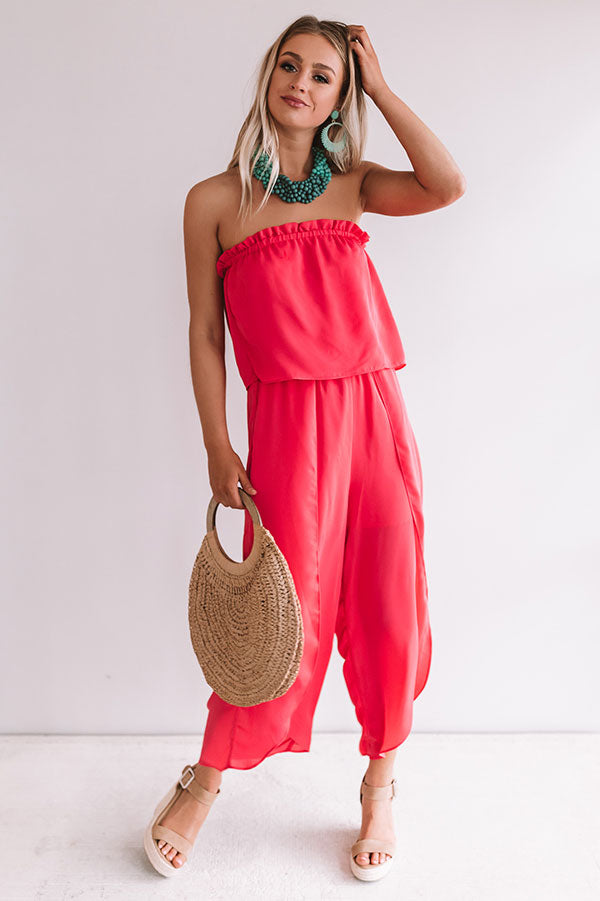 Bubbles And Bungalows Jumpsuit In Raspberry-Beginning Fashion