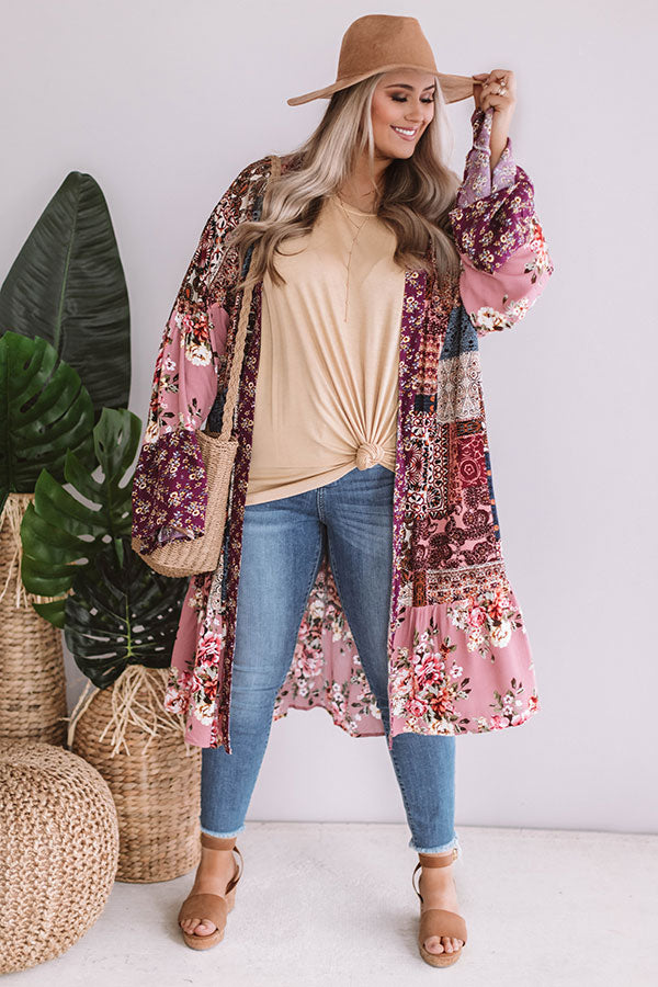 Cafe Kisses Overlay In Berry  Curves-Beginning Fashion