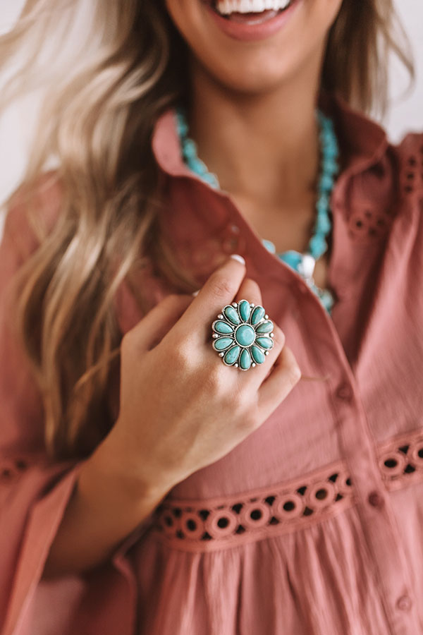 Cancun Cabana Turquoise Ring-Beginning Fashion