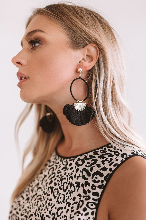 Cancun Calling Earrings In Black-Beginning Fashion