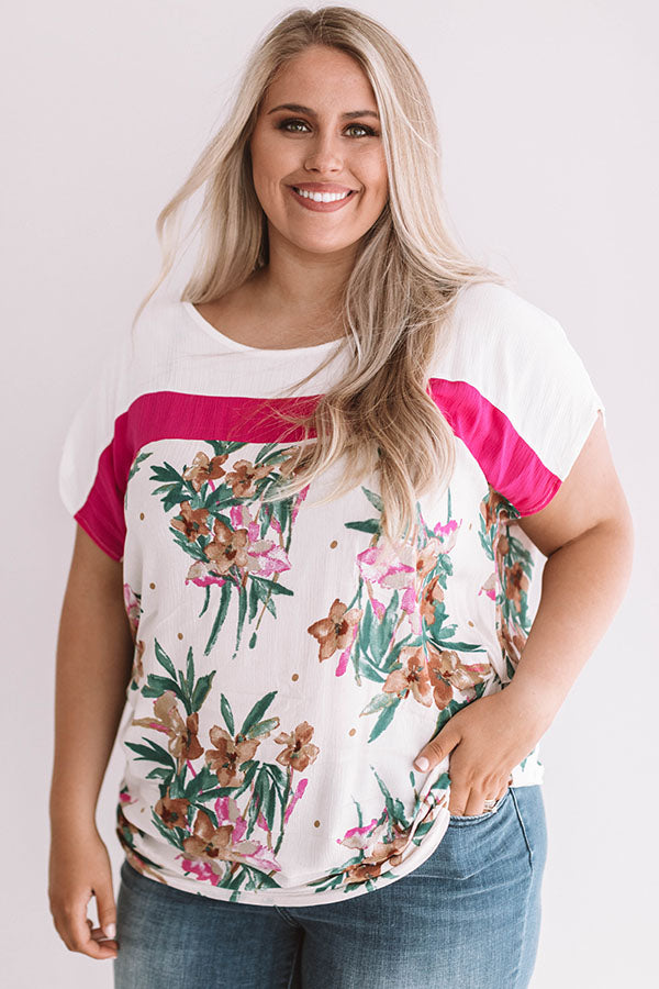 Garden Graces Shift Top  Curves-Beginning Fashion