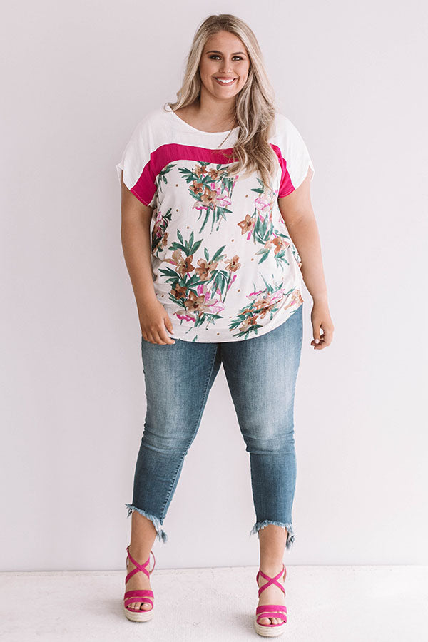 Garden Graces Shift Top  Curves-Beginning Fashion
