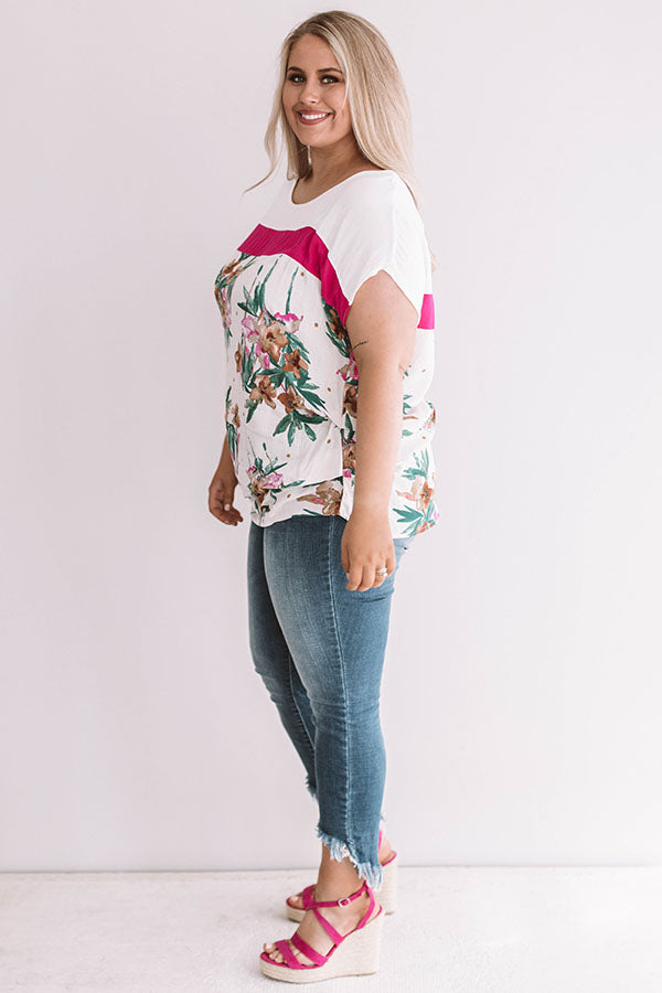 Garden Graces Shift Top  Curves-Beginning Fashion