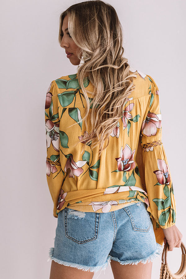 Brunching In Bali Shift Top In Mustard-Beginning Fashion