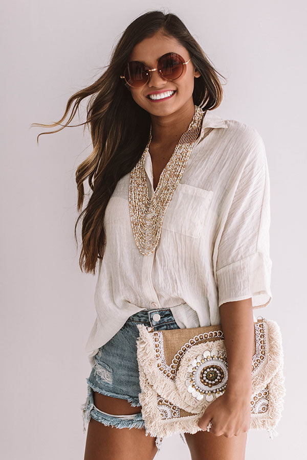 Backstage In Brooklyn Shift Top In Birch-Beginning Fashion