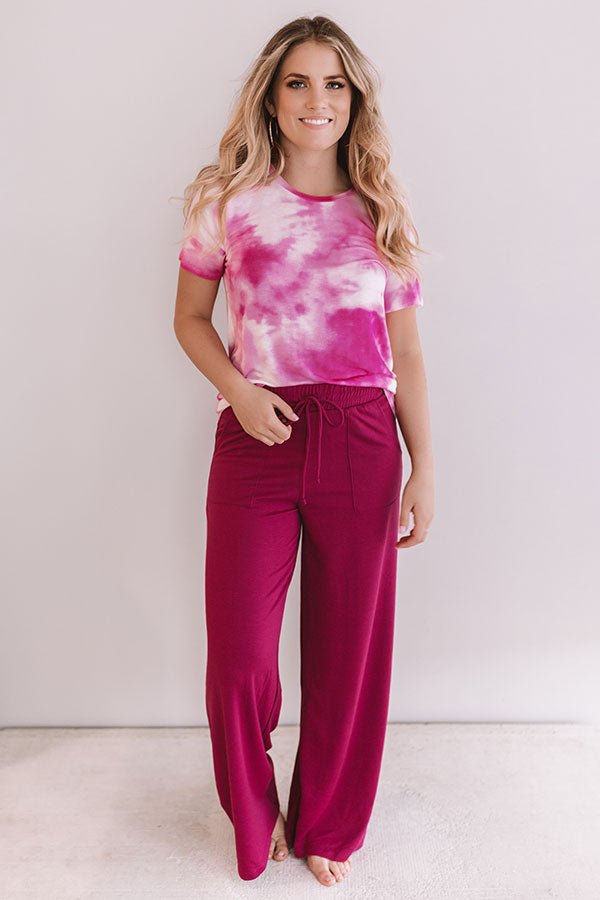 Babe Next Door Pants In Berry-Beginning Fashion