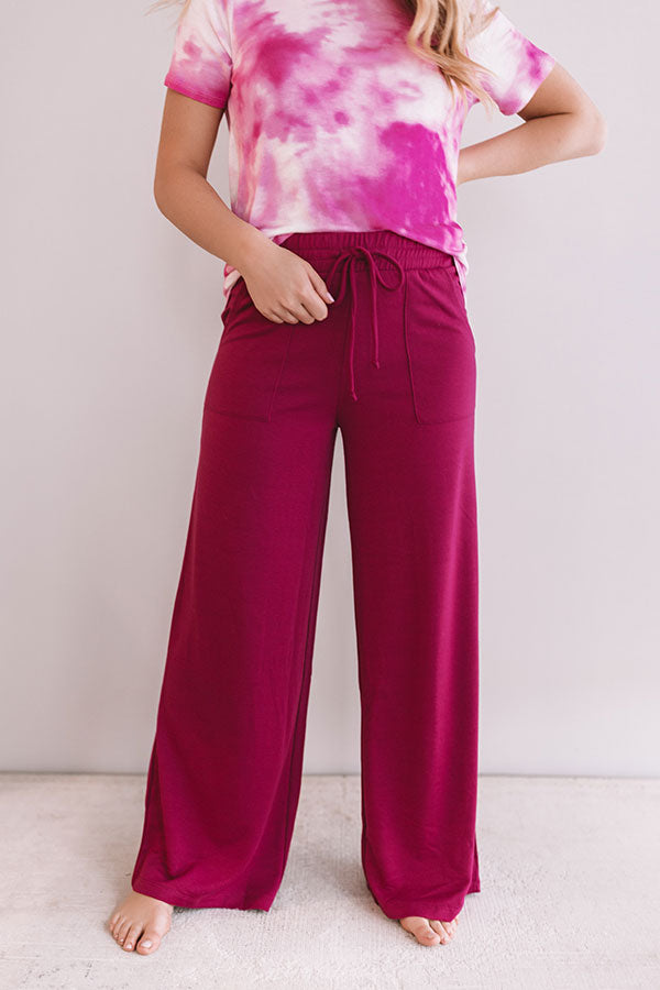 Babe Next Door Pants In Berry-Beginning Fashion