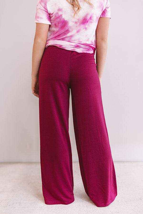 Babe Next Door Pants In Berry-Beginning Fashion