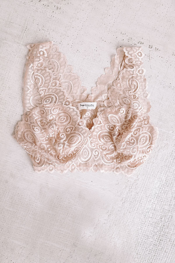 Babe Next Door Lace Bralette in Natural Curves-Beginning Fashion